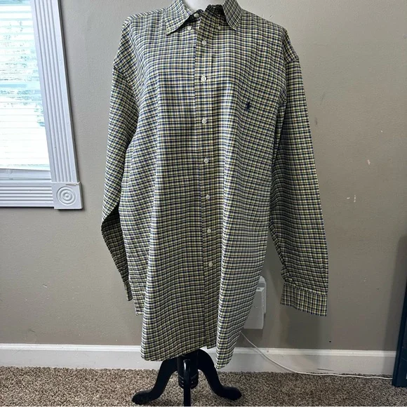 Ralph Lauren men’s size 2XLT long sleeve button down dress shirt with front logo - Picture 2 of 11